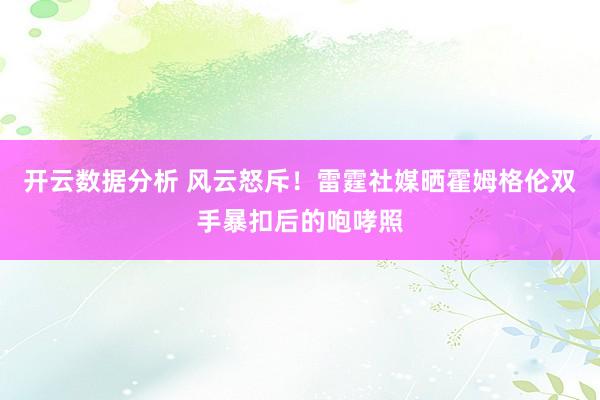 开云数据分析 风云怒斥！雷霆社媒晒霍姆格伦双手暴扣后的咆哮照