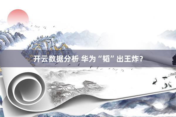 开云数据分析 华为“韬”出王炸？